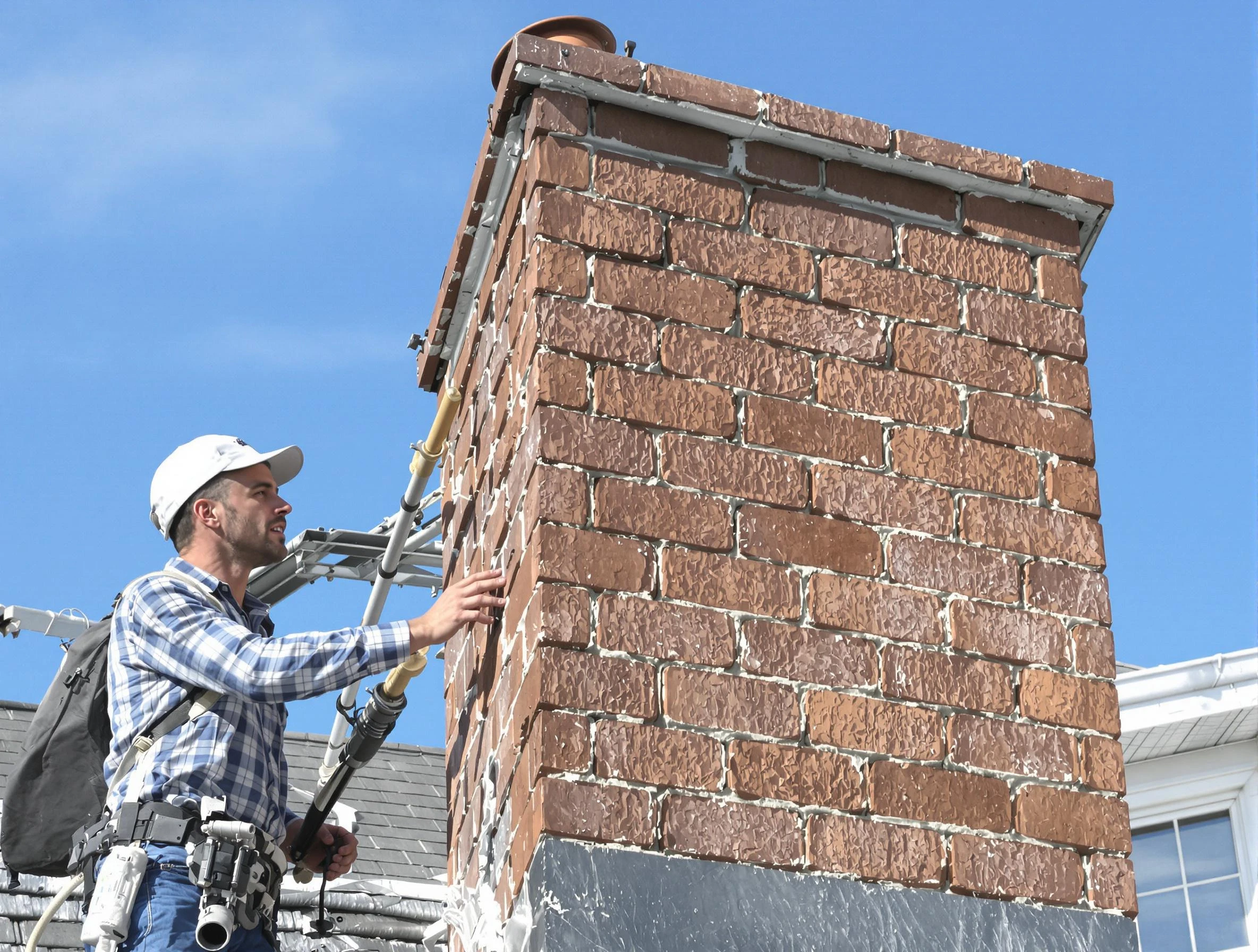 Brickwork for a chimney rebuild by Braintree Chimney Sweep in Braintree, MA