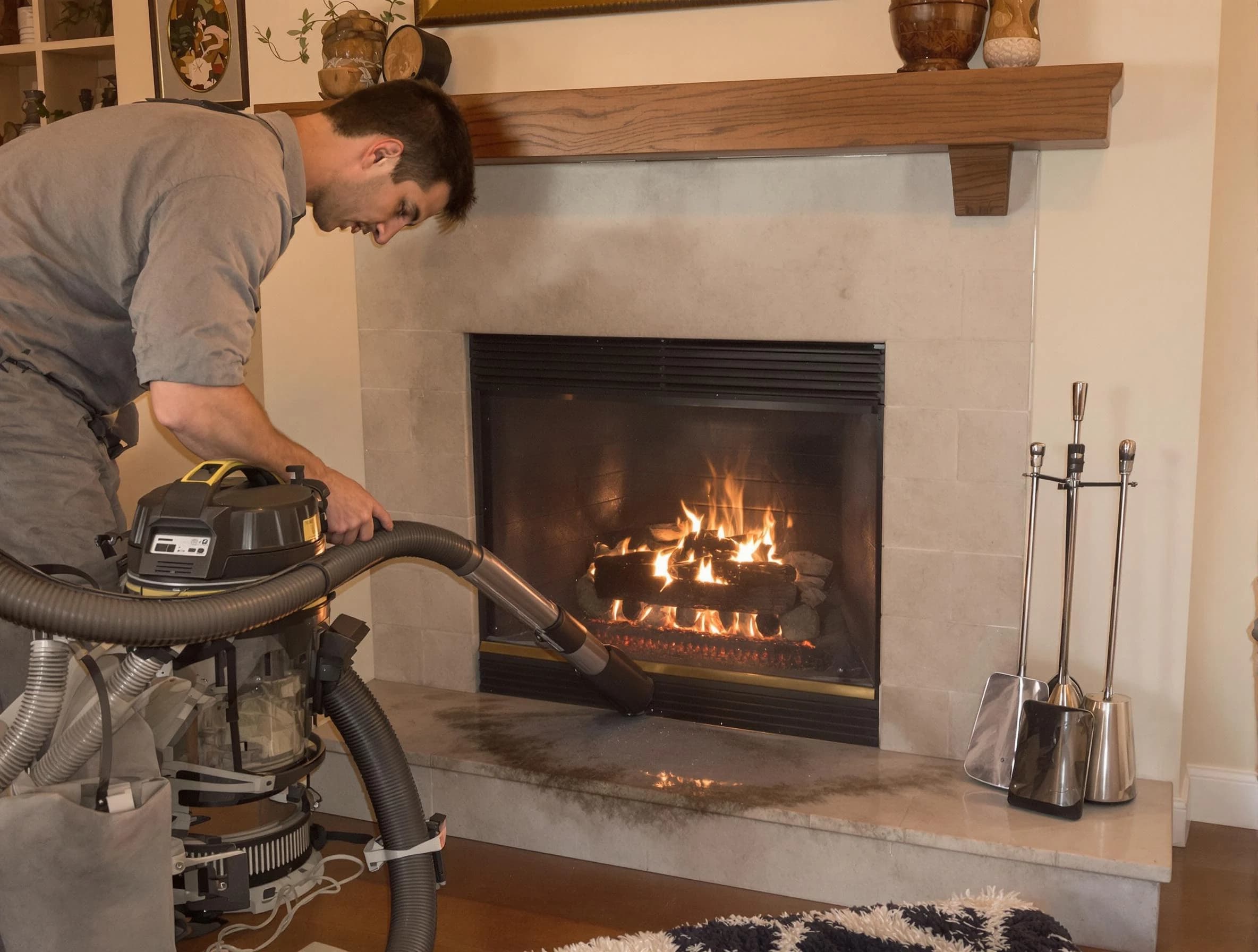 Routine fireplace upkeep by Braintree Chimney Sweep in Braintree, MA