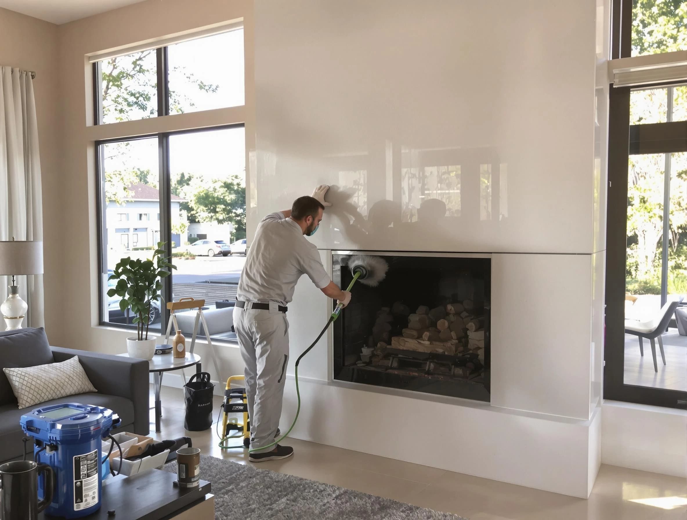 Braintree Chimney Sweep performing thorough soot removal in Braintree, MA