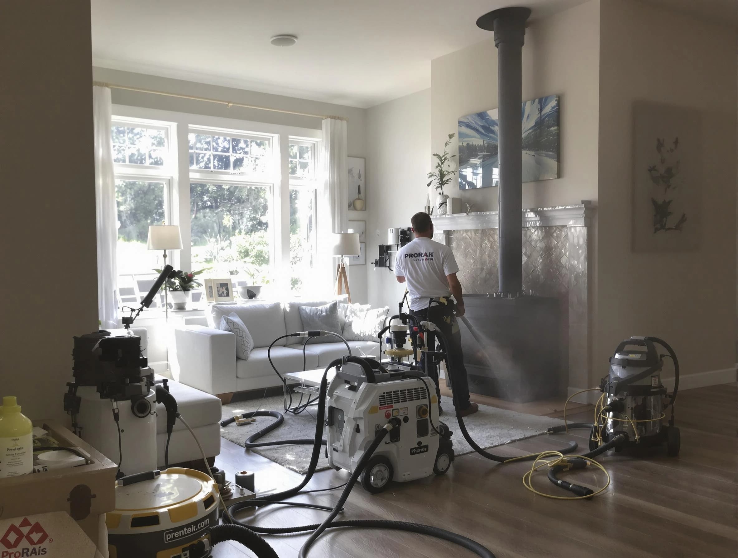 Soot removal service by Braintree Chimney Sweep for a fireplace in Braintree, MA